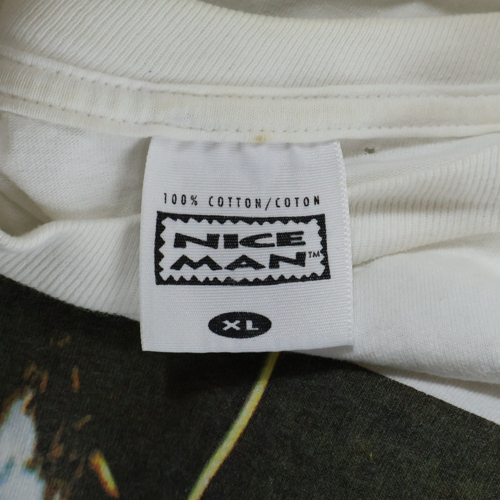 VINTAGE(ヴィンテージ) 90S VINTAGE 1993 PEARL JAM THREADWORM WHITE NICE MAN ヴィンテージ パール ジャム 両面 プリント クルーネック 半袖 Tシャツカットソー ホワイト