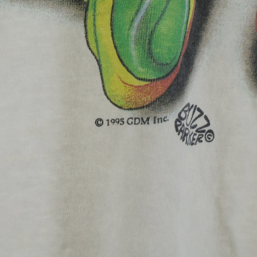 VINTAGE(ヴィンテージ) 90S VINTAGE GRATEFUL DEAD JENSEN ヴィンテージ グレイトフル デッド スカル 両面プリント 半袖Tシャツカットソー ホワイト