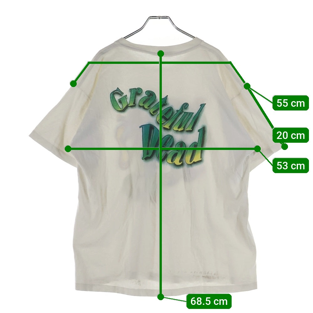 VINTAGE(ヴィンテージ) 90S VINTAGE GRATEFUL DEAD JENSEN ヴィンテージ グレイトフル デッド スカル 両面プリント 半袖Tシャツカットソー ホワイト