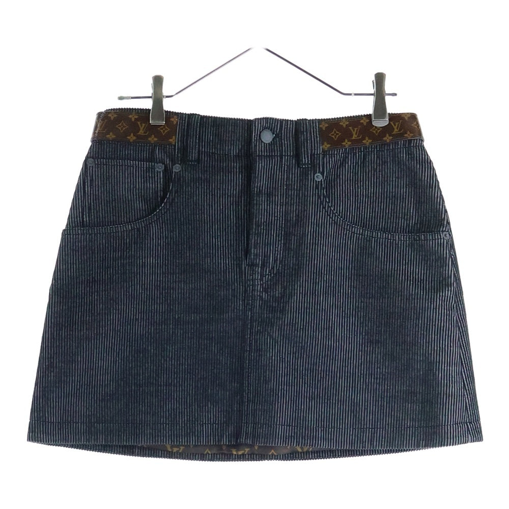 LOUIS VUITTON(ルイヴィトン) 23AW アジャスタブル コーデュロイ ミニスカート レディース グレー RW232WB CBL FPJU17