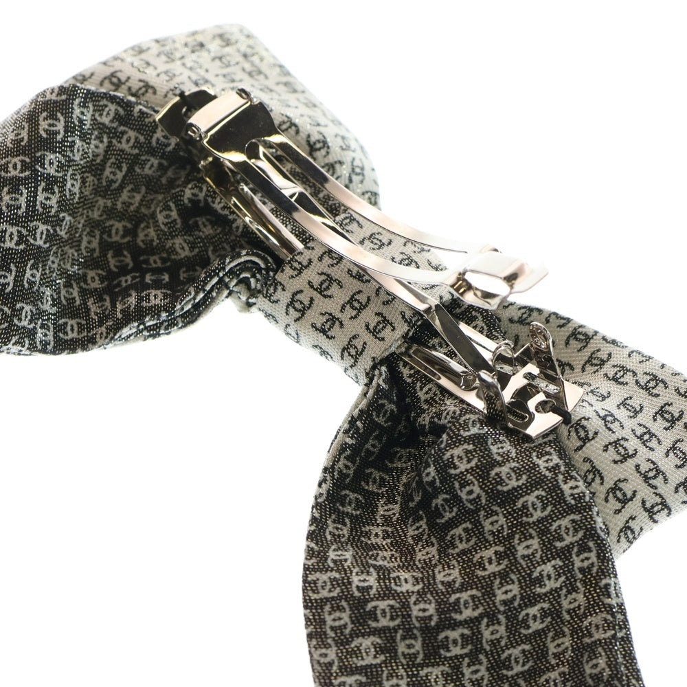 CHANEL(シャネル) ココマーク リボン ボウ バレッタ 髪留め ホワイト/ブラック レディース