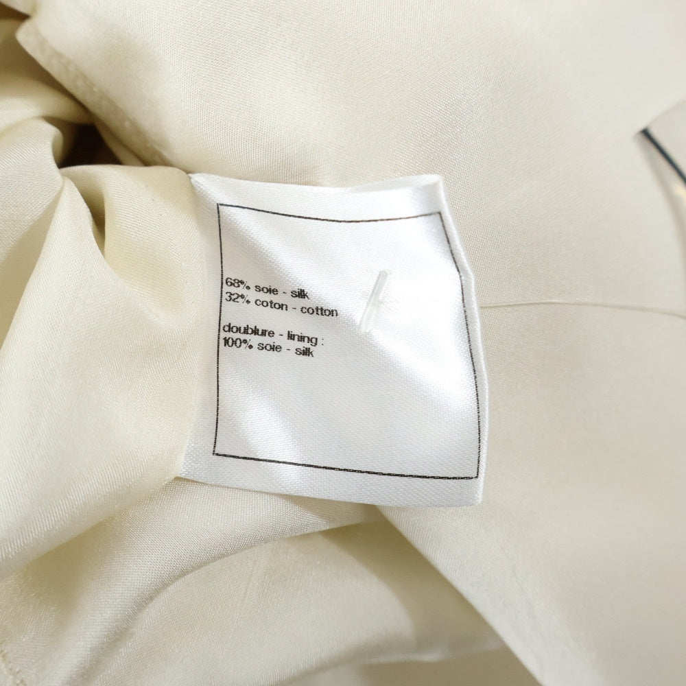 CHANEL(シャネル) ノースリーブ ココマークボタン リボン シルク