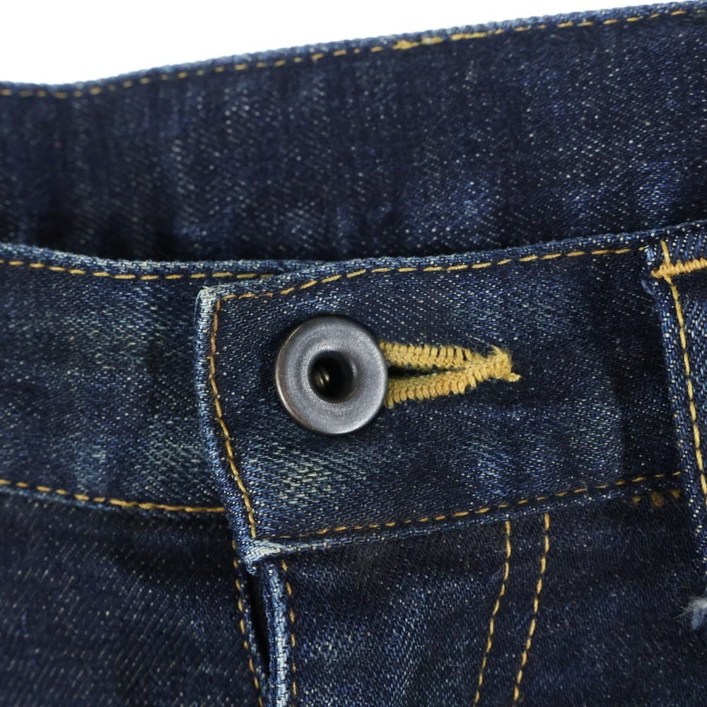 ISAMU KATAYAMA BACKLASH(イサムカタヤマバックラッシュ) ストレッチデニム13oz ステアレザー サルエル デニムパンツ インディゴ 1483-02