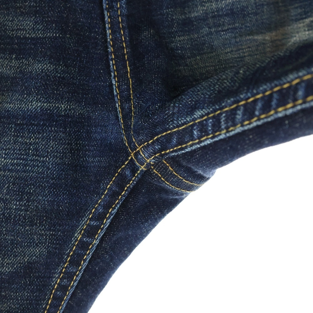 ISAMU KATAYAMA BACKLASH(イサムカタヤマバックラッシュ) ストレッチデニム13oz ステアレザー サルエル デニムパンツ インディゴ 1483-02