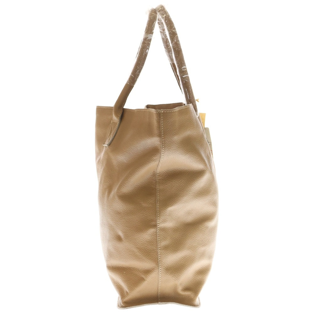 nano universe(ナノユニバース) レザー カットオフ トート ハンドバッグ ベージュ