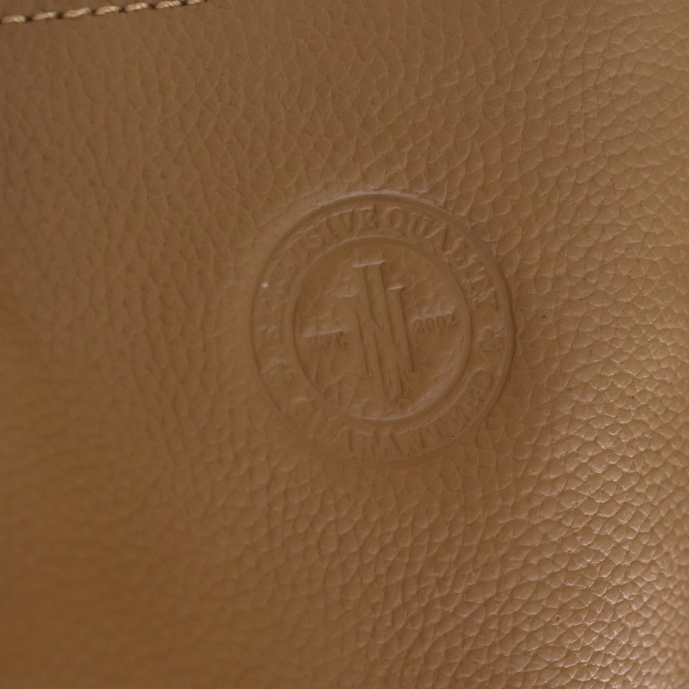 nano universe(ナノユニバース) レザー カットオフ トート ハンドバッグ ベージュ