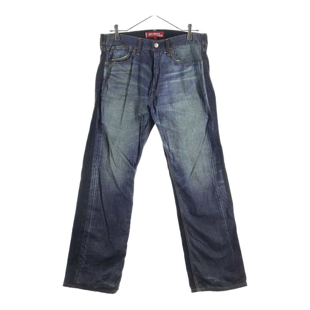 COMME des GARCONS JUNYA WATANABE MAN(コムデギャルソンジュンヤワタナベマン) 10SS ×LEVI'S 204 リーバイス 転写プリント ドッキング デニムパンツ インディゴ WE-P204 AD2009