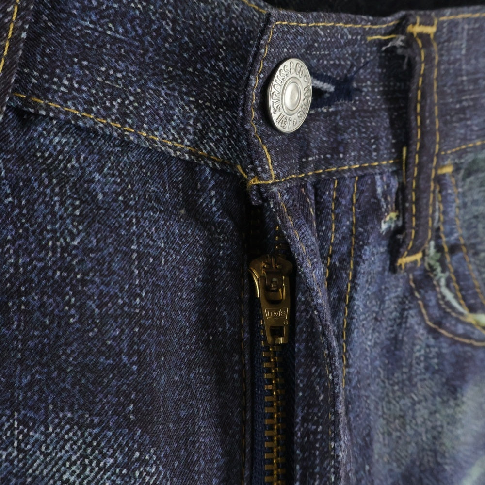 COMME des GARCONS JUNYA WATANABE MAN(コムデギャルソンジュンヤワタナベマン) 10SS ×LEVI'S 204 リーバイス 転写プリント ドッキング デニムパンツ インディゴ WE-P204 AD2009