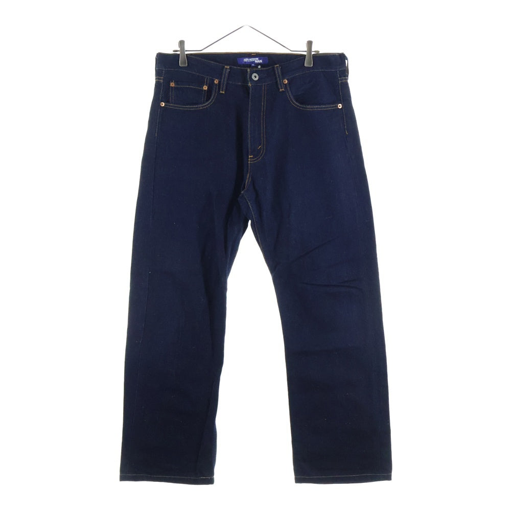 COMME des GARCONS JUNYA WATANABE MAN(コムデギャルソンジュンヤワタナベマン) 04SS ペイントライニング ストレートデニムパンツ インディゴ WM-P024 AD2003
