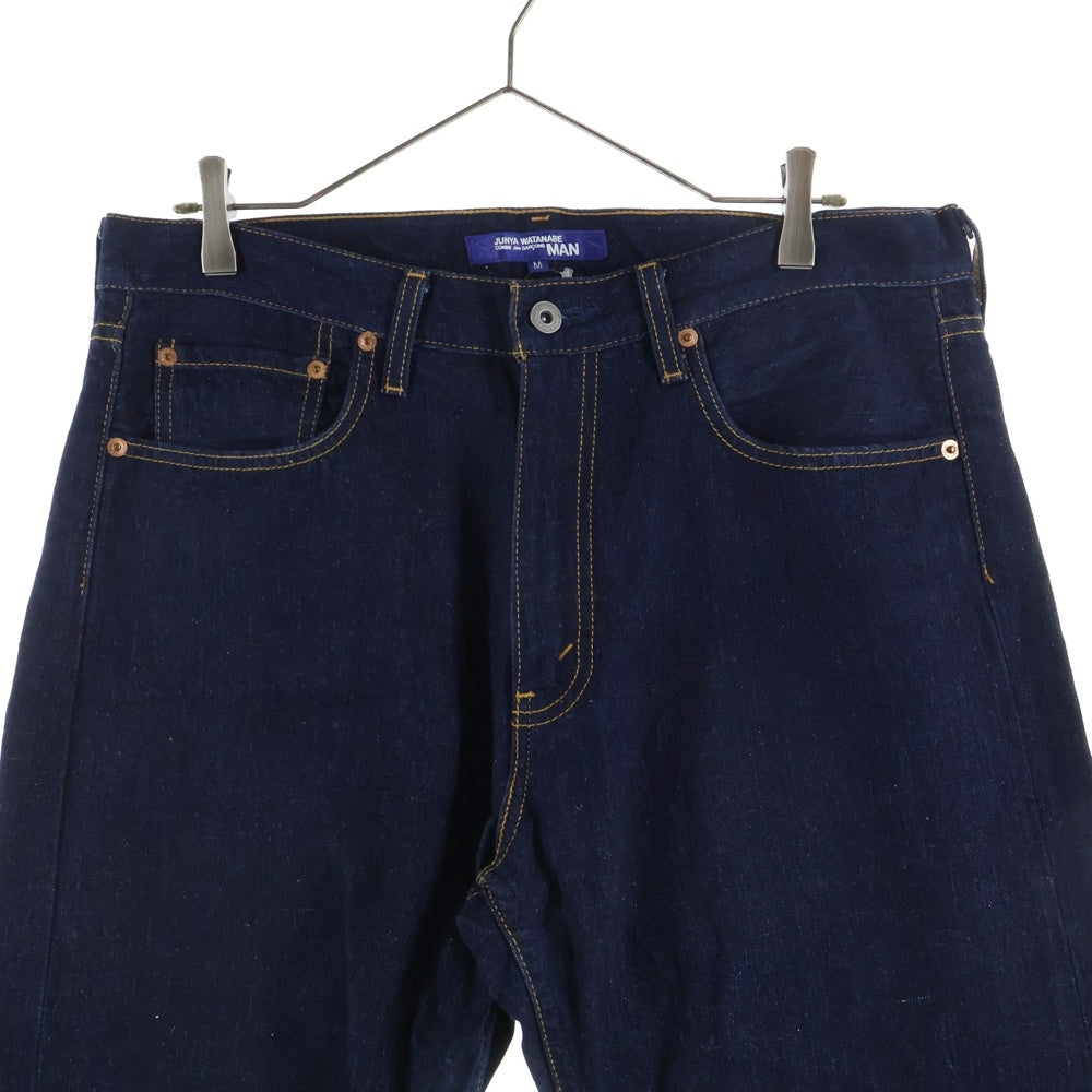 COMME des GARCONS JUNYA WATANABE MAN(コムデギャルソンジュンヤワタナベマン) 04SS ペイントライニング ストレートデニムパンツ インディゴ WM-P024 AD2003