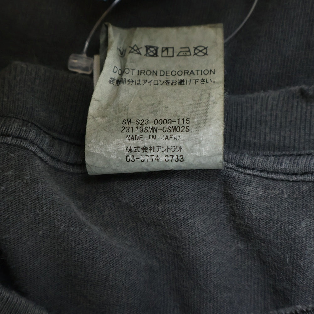 SAINT MICHAEL(セントマイケル) 23SS ×NEIGHBORHOOD S/S T-SHIRT ネイバーフッド クルーネック 半袖Tシャツカットソー チャコールグレー SM-S23-0000-115