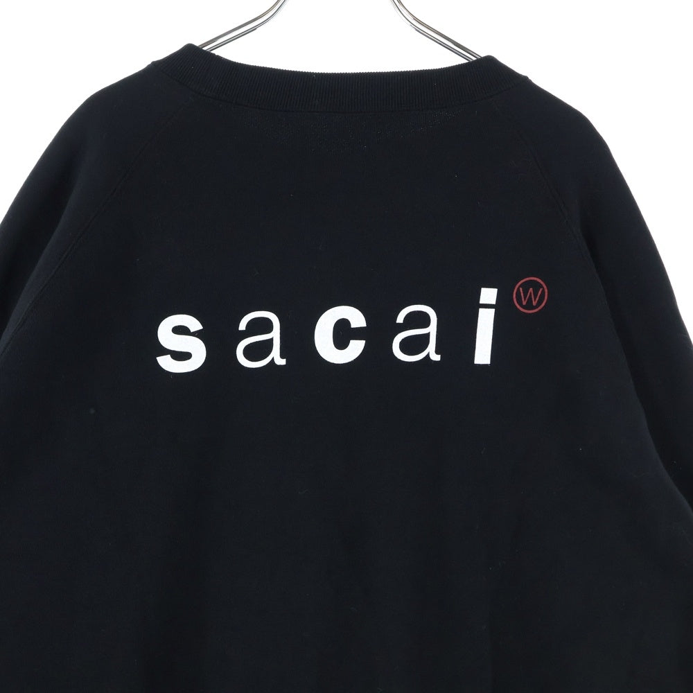 Sacai(サカイ) 25SS ×WTAPS Print Pullover ダブルタップス クルーネック スウェットトレーナー ブラック KU25-0926S