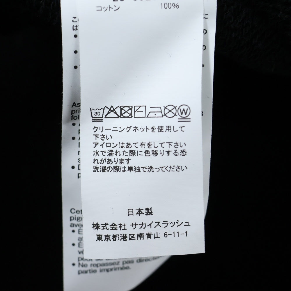 Sacai(サカイ) 25SS ×WTAPS Print Pullover ダブルタップス クルーネック スウェットトレーナー ブラック KU25-0926S