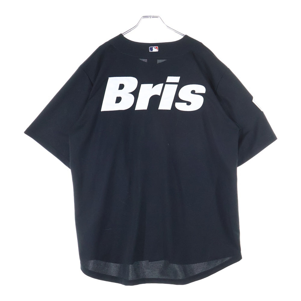 F.C.R.B./F.C.Real Bristol/FCRB(エフシーアールビー/エフシーレアルブリストル) 21AW ×MLB Fanatics TOUR BASEBALL SHIRT ツアー ベースボール 半袖シャツ ブラック MM21-ML-1F01