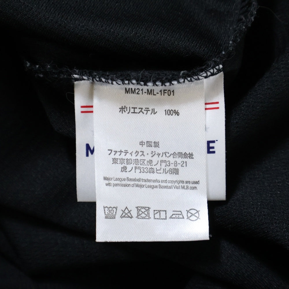 F.C.R.B./F.C.Real Bristol/FCRB(エフシーアールビー/エフシーレアルブリストル) 21AW ×MLB Fanatics TOUR BASEBALL SHIRT ツアー ベースボール 半袖シャツ ブラック MM21-ML-1F01