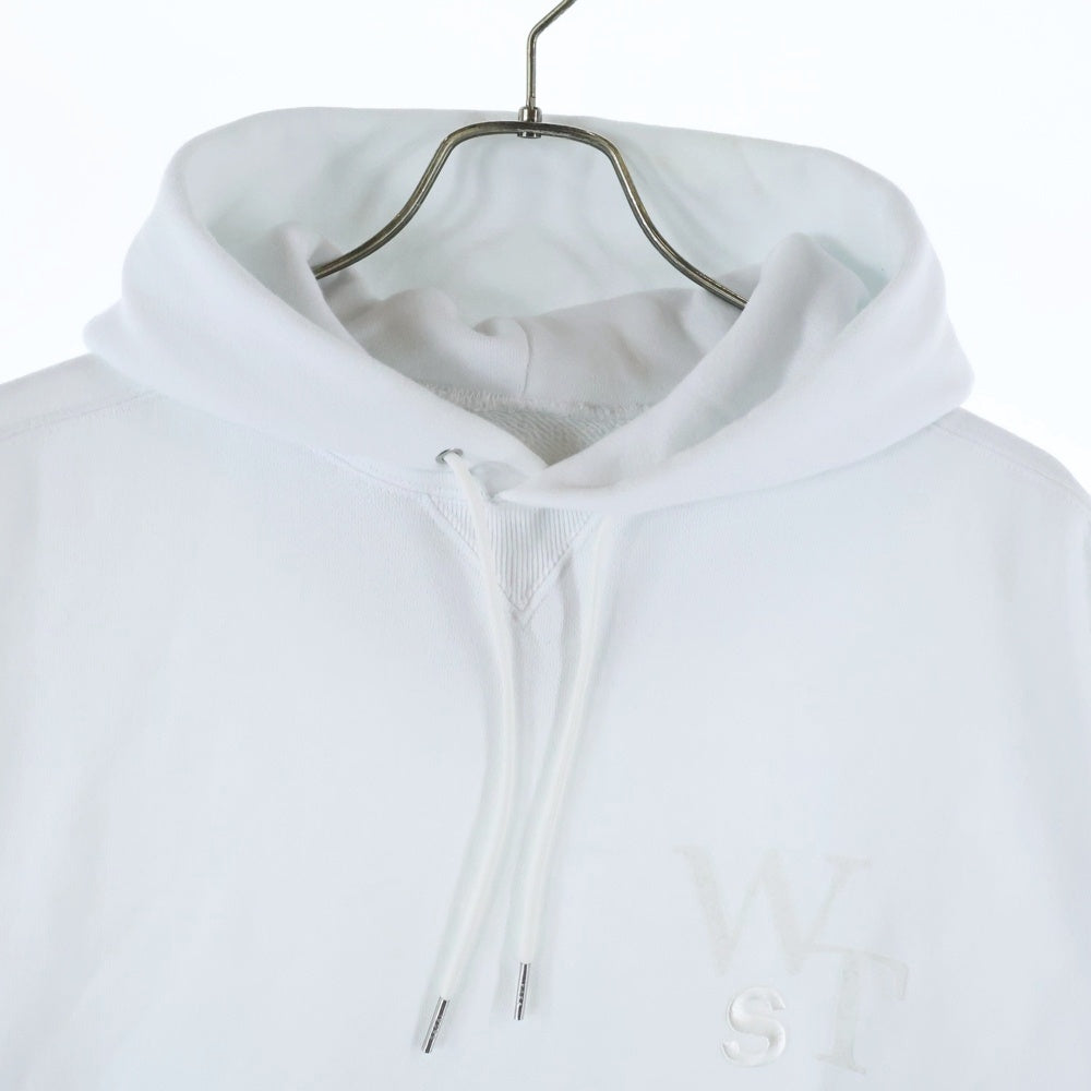 Sacai(サカイ) 25SS ×WTAPS Flock Print Hoodie フロッキープリント スウェット プルオーバーパーカー ホワイト 25-0925S