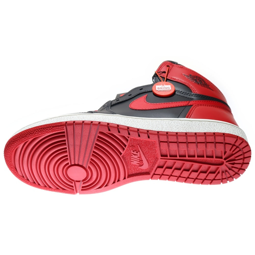 NIKE(ナイキ) AIR JORDAN 1 HIGH 85 BRED 2025 エアジョーダン 1 ブレッド ハイカットスニーカー US10/28cm レッド/ブラック HV6674-067