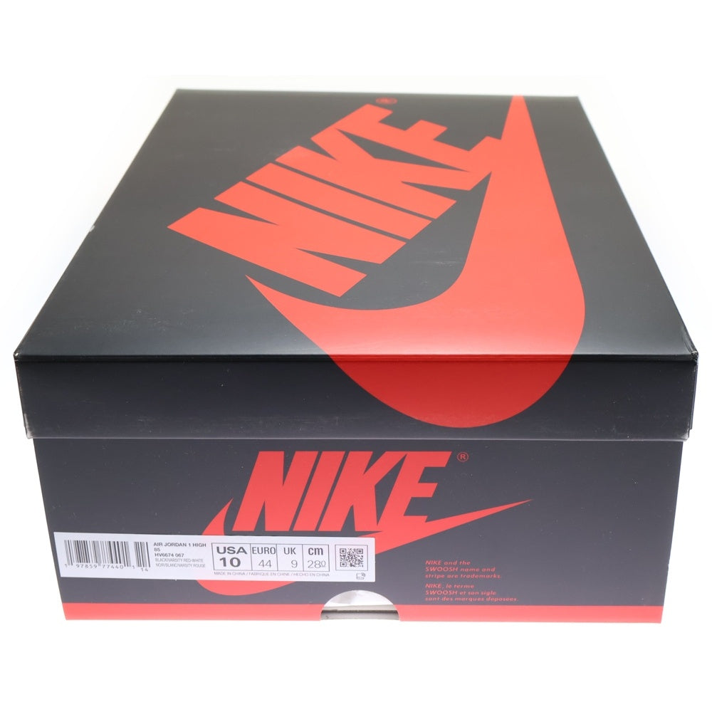 NIKE(ナイキ) AIR JORDAN 1 HIGH 85 BRED 2025 エアジョーダン 1 ブレッド ハイカットスニーカー US10/28cm レッド/ブラック HV6674-067