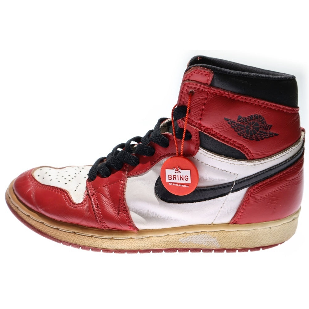 NIKE(ナイキ) 【観賞用 1994年製】 AIR JORDAN 1 CHICAGO エアジョーダン1 シカゴ ハイカットスニーカー レッド/ホワイト/ブラック US7.5/25.5cm 130207-101