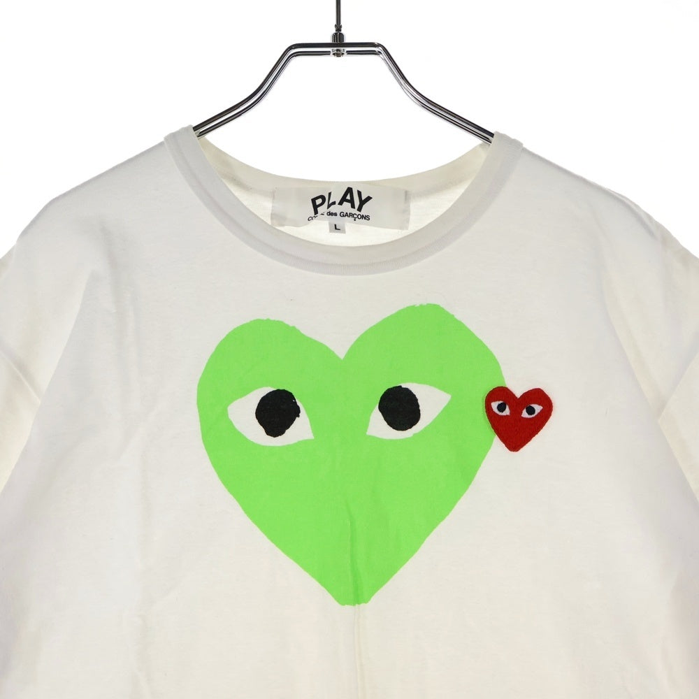 PLAY COMME des GARCONS(プレイコムデギャルソン) 18AW ハートロゴ クルーネック半袖Tシャツ カットソー ホワイト AZ-T106 2018/2