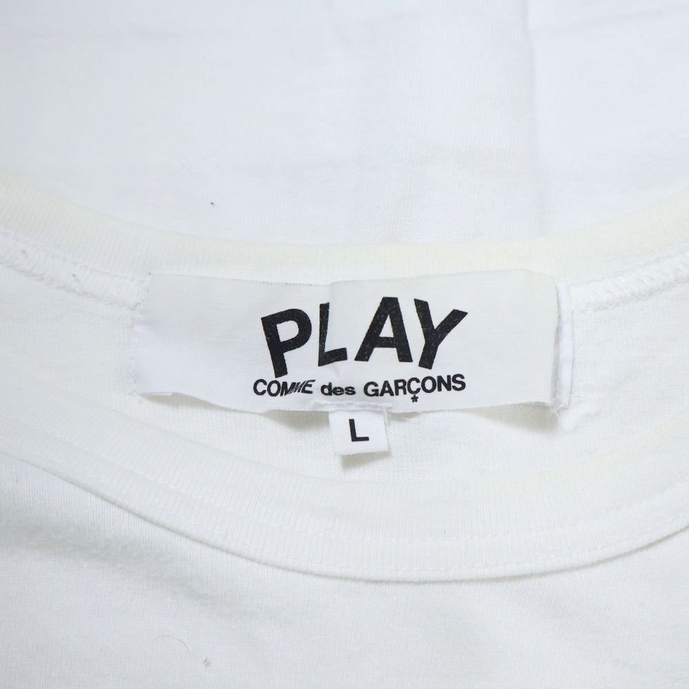 PLAY COMME des GARCONS(プレイコムデギャルソン) 18AW ハートロゴ クルーネック半袖Tシャツ カットソー ホワイト AZ-T106 2018/2
