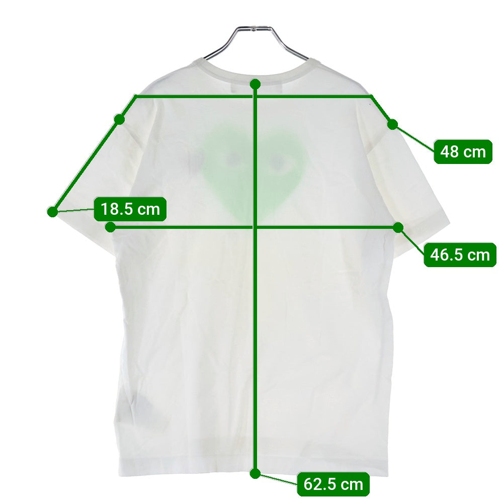 PLAY COMME des GARCONS(プレイコムデギャルソン) 18AW ハートロゴ クルーネック半袖Tシャツ カットソー ホワイト AZ-T106 2018/2