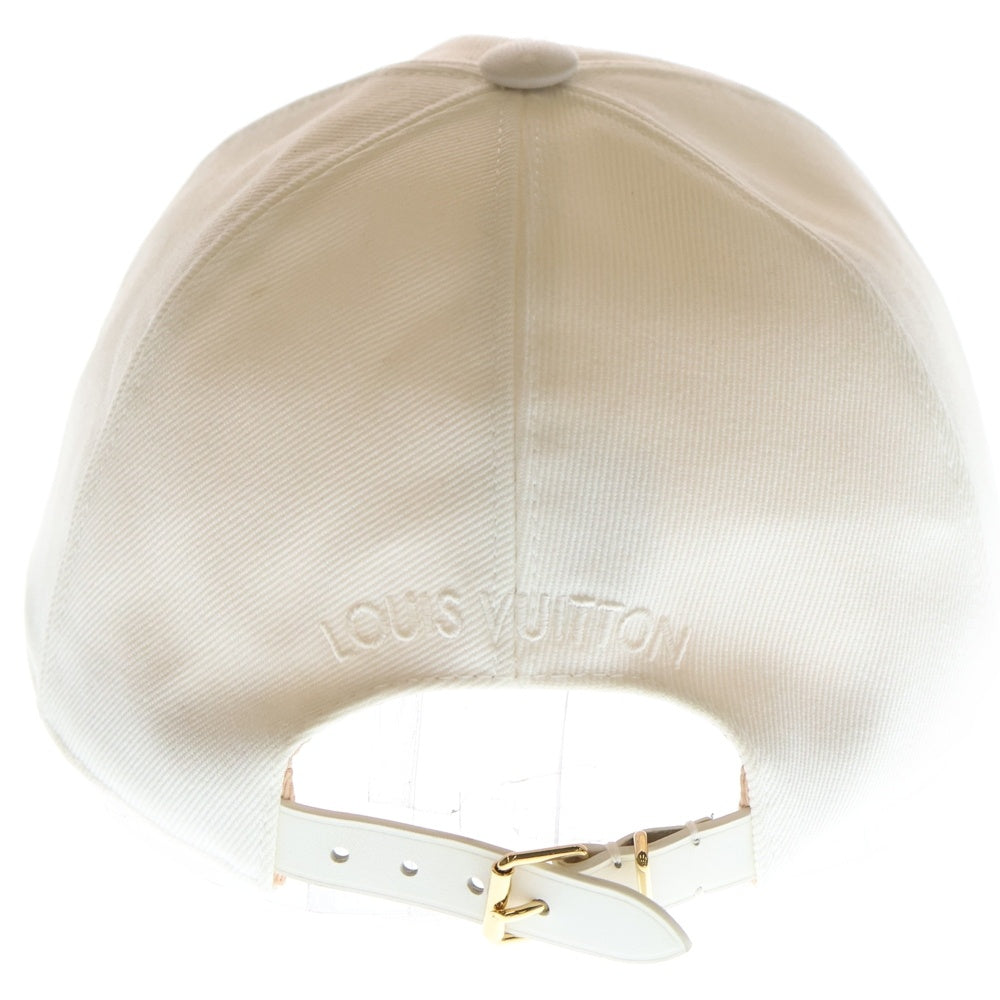 Louis Vuitton ベースボールキャップ クリーム色 LOUIS VUITTON(ルイヴィトン) LVシティー サークルロゴ刺繍 ベース