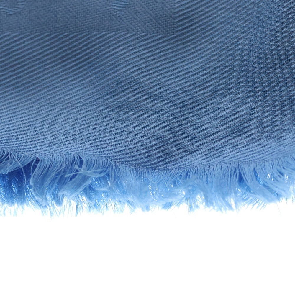 LOUIS VUITTON(ルイヴィトン) モノグラム グラデーション シルク ウール ショール 大判ストール ブルー/ホワイト M76784 IS1220