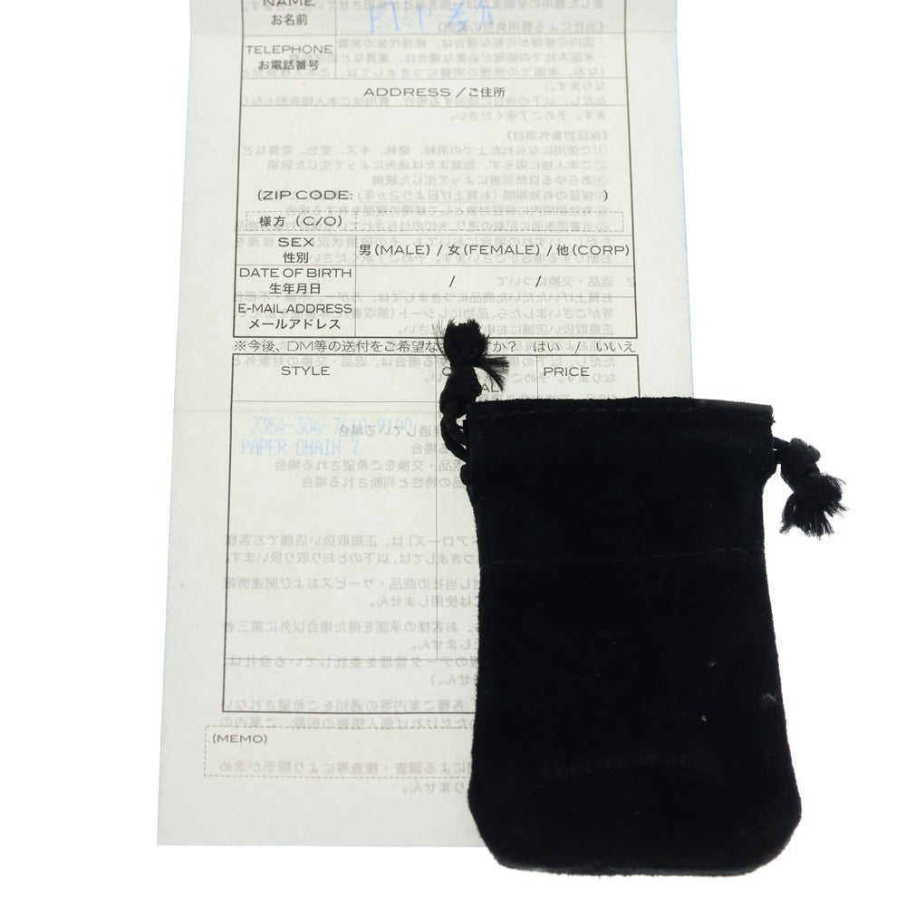 CHROME HEARTS(クロムハーツ) PAPER CHAIN ペーパーチェーン ブレスレット シルバー BCA178
