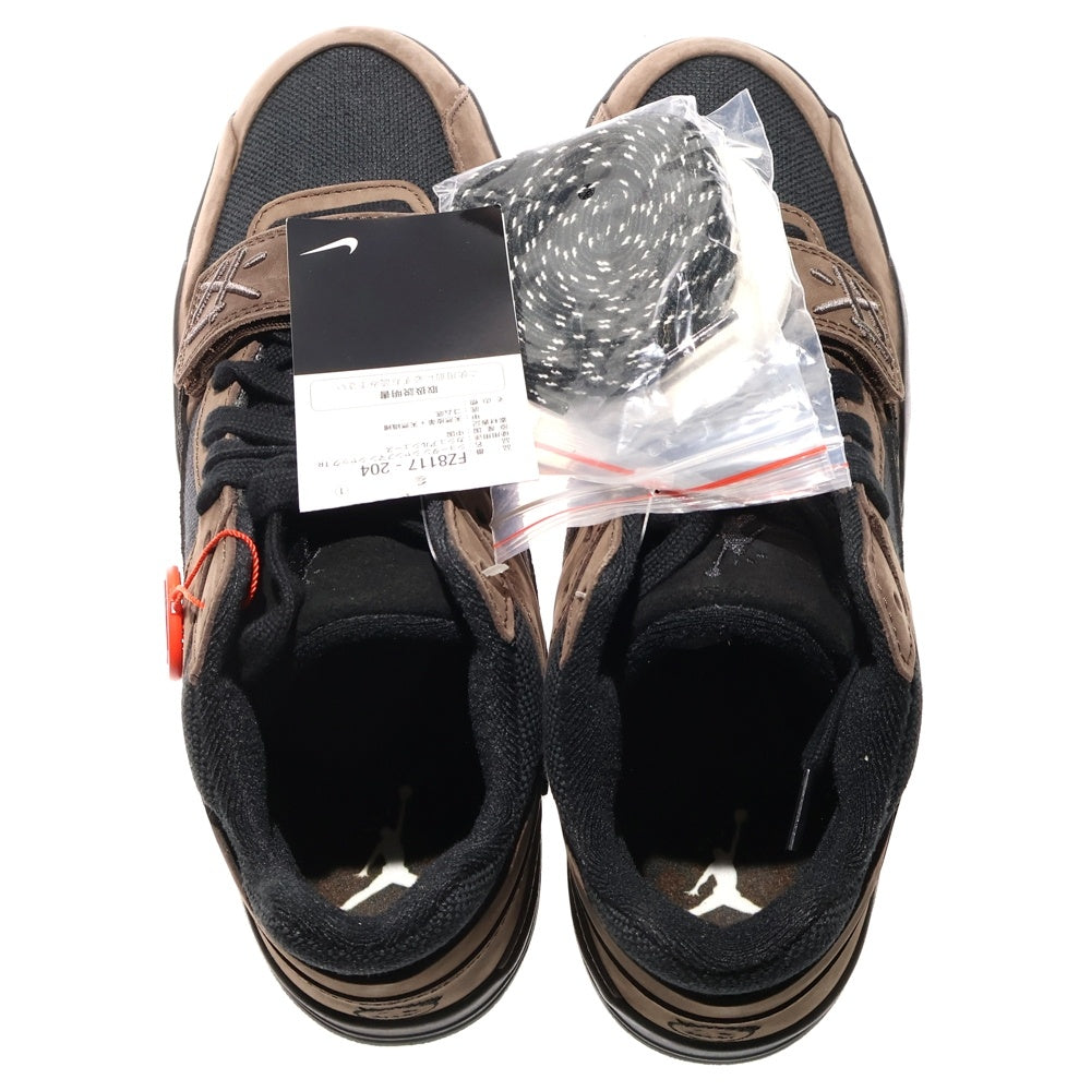 NIKE(ナイキ) ×TAVIS SCOTT JORDAN JUMPMAN JACK TR CJ1 T-REXX トラヴィス スコット ジョーダン ジャンプマンジャック ハイカットスニーカー ブラウン US10/28cm FZ8117-204