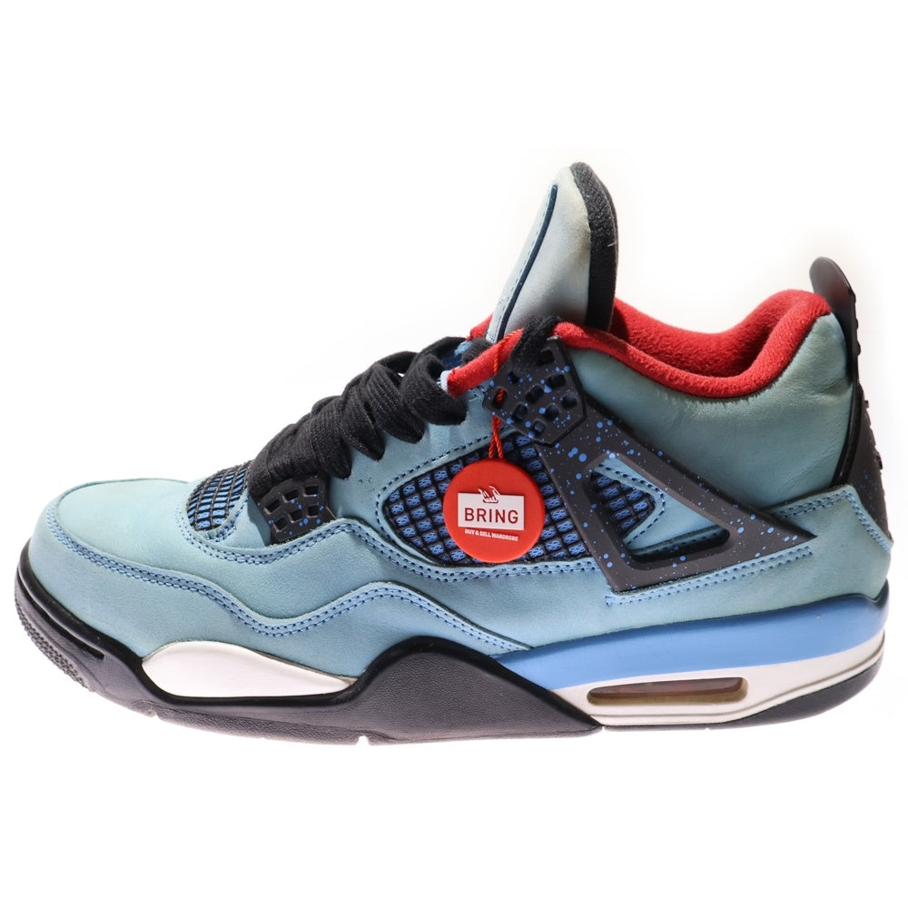 NIKE(ナイキ) ×TRAVIS SCOTT AIR JORDAN 4 RETRO CACTUS JACK トラヴィススコット エアジョーダン 4 ハイカットスニーカー ブルー US10.5/28.5cm 308497-406
