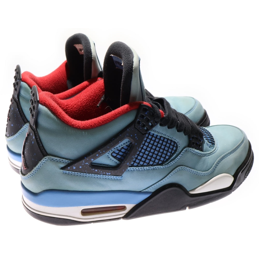 NIKE(ナイキ) ×TRAVIS SCOTT AIR JORDAN 4 RETRO CACTUS JACK トラヴィススコット エアジョーダン 4 ハイカットスニーカー ブルー US10.5/28.5cm 308497-406