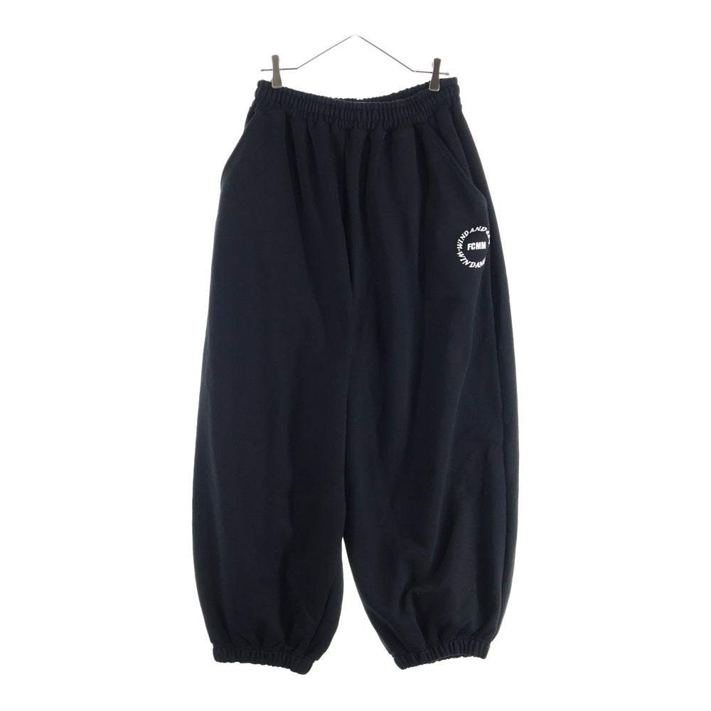 WIND AND SEA(ウィンダンシー) ×FCMM Round Wide Pants ラウンドワイド スウェットパンツ ブラック FBCPDZ02
