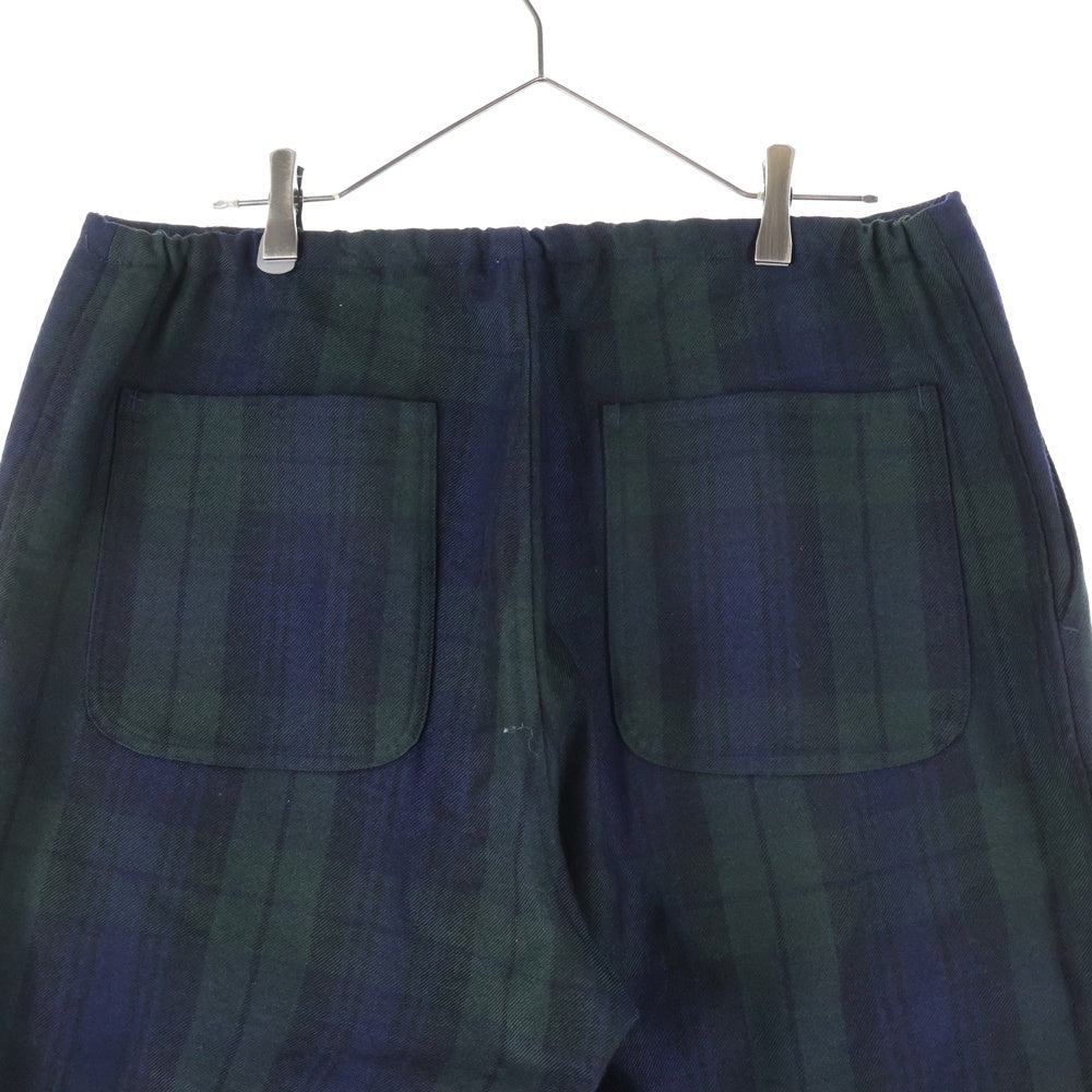COMOLI(コモリ) 18AW ×BEAMS ビームス ポリエステル ウール チェック パンツ グリーン/ネイビー N03-03011