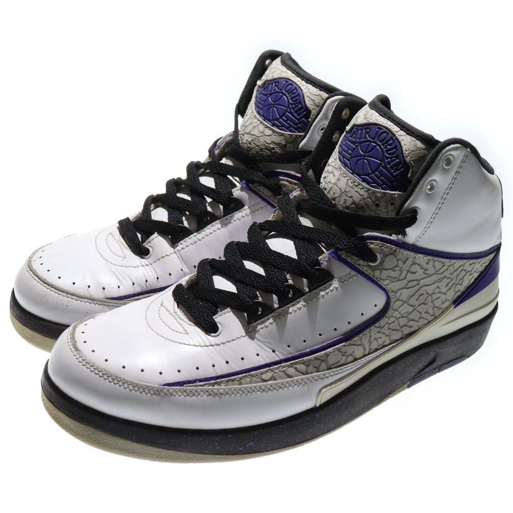 NIKE(ナイキ) AIR JORDAN 2 エアジョーダン 2 ハイ セメント ハイカットスニーカー ホワイト/パープル US9.5/27.5cm 385475-153