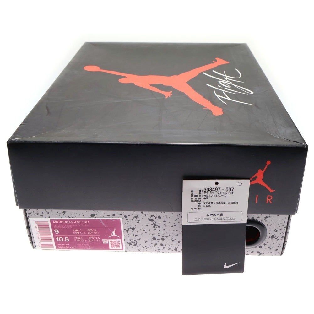 NIKE(ナイキ) AIR JORDAN 4 RETRO OG FIRE RED 2020 エアジョーダン4 レトロ ファイヤーレッド ハイカットスニーカー ホワイト/レッド US9/27cm DC7770-160