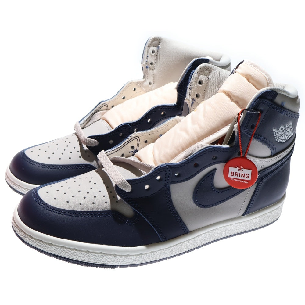 NIKE(ナイキ) AIR JORDAN 1 HIGH 85 GEORGETOWN エアジョーダン1 ジョージタウン ハイカットスニーカー ネイビー/グレー US9/27cm BQ4422-400
