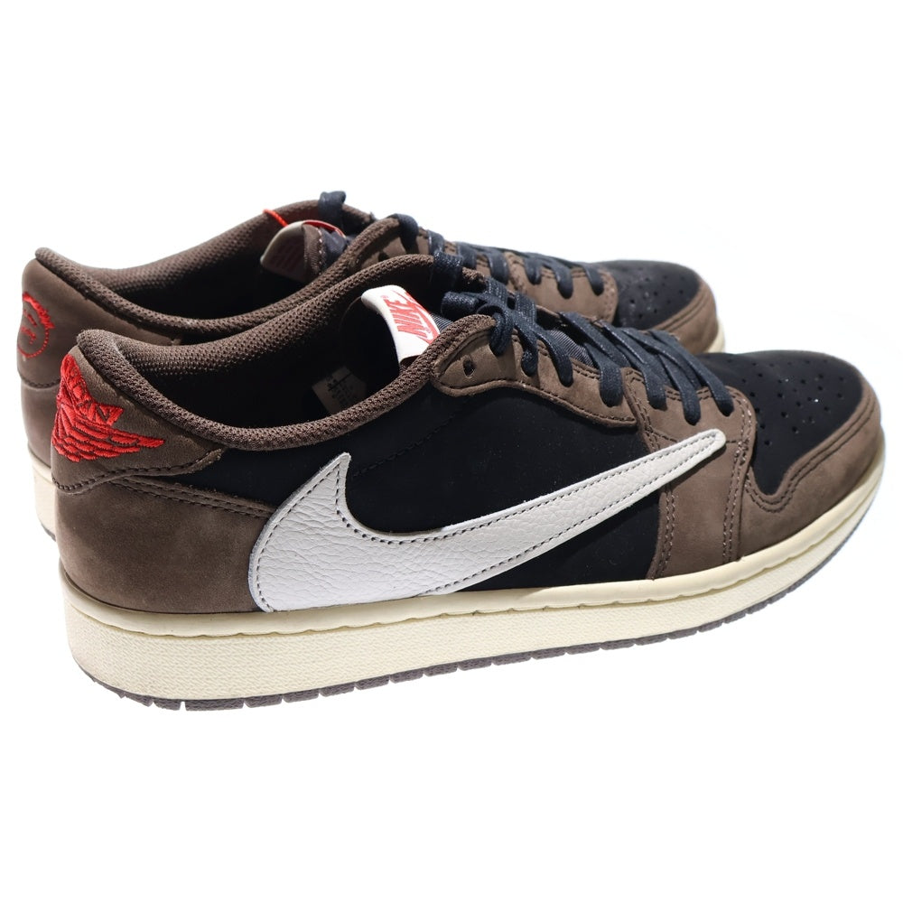 NIKE(ナイキ) ×TRAVIS SCOTT AIR JORDAN1 LOW OG SP-T トラヴィススコット エアジョーダン1 ダークモカ ローカットスニーカー ブラック/ブラウン US9.5/27.5cm CQ4277-001