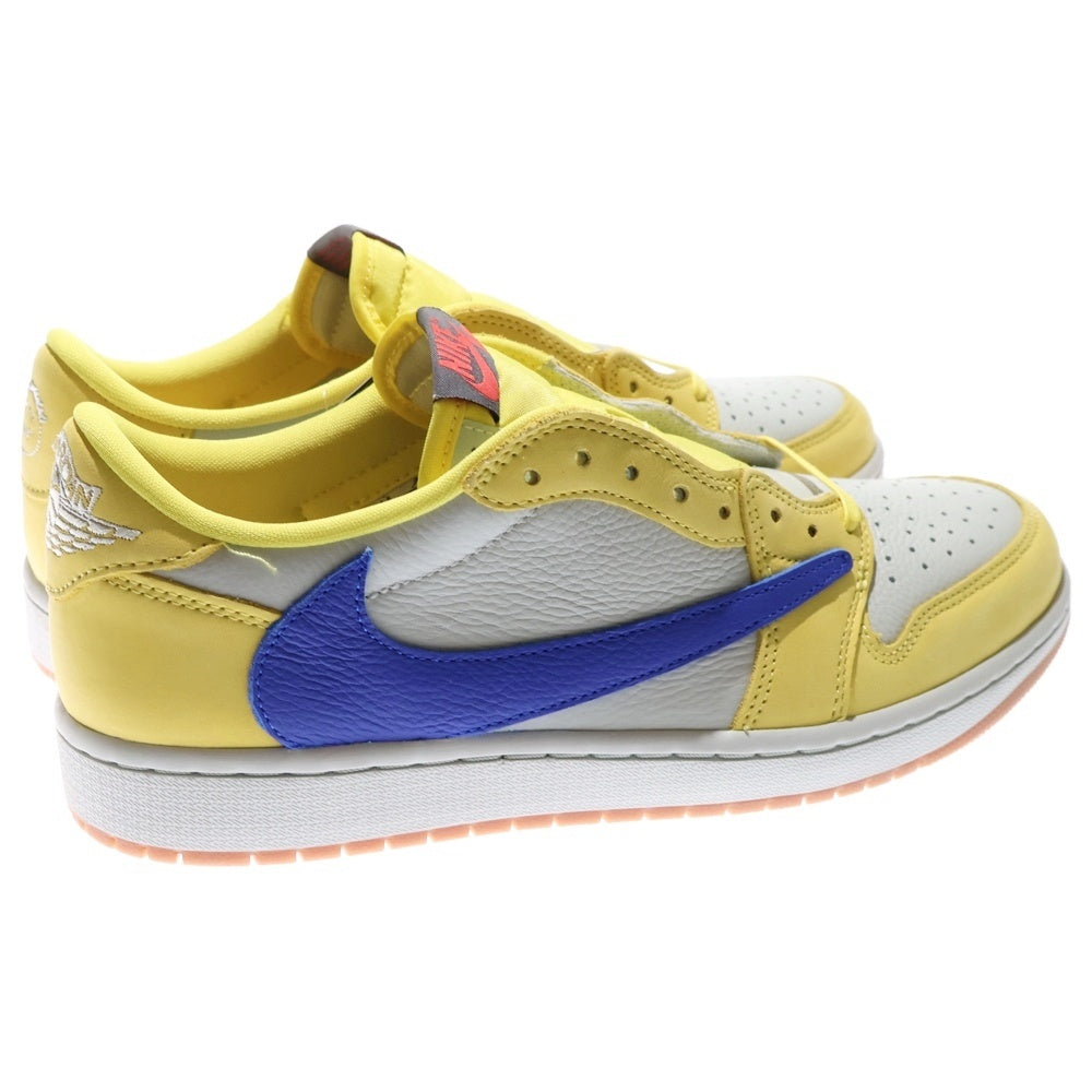 NIKE(ナイキ) ×Travis Scott WMNS AIR JORDAN 1 RETRO LOW OG Canary トラヴィススコット ウィメンズ エアジョーダン1 ローカットスニーカー US10.5/27.5cm DZ4137-700