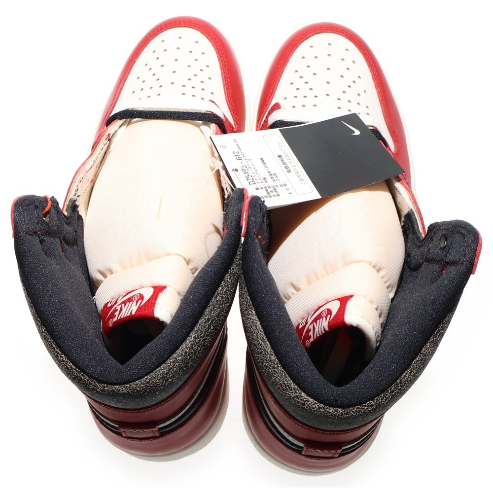 NIKE(ナイキ) AIR JORDAN 1 エアジョーダン1 ハイ OG ロスト & ファウンド シカゴ ハイカットスニーカー レッド/ホワイト US9/27cm DZ5485-612