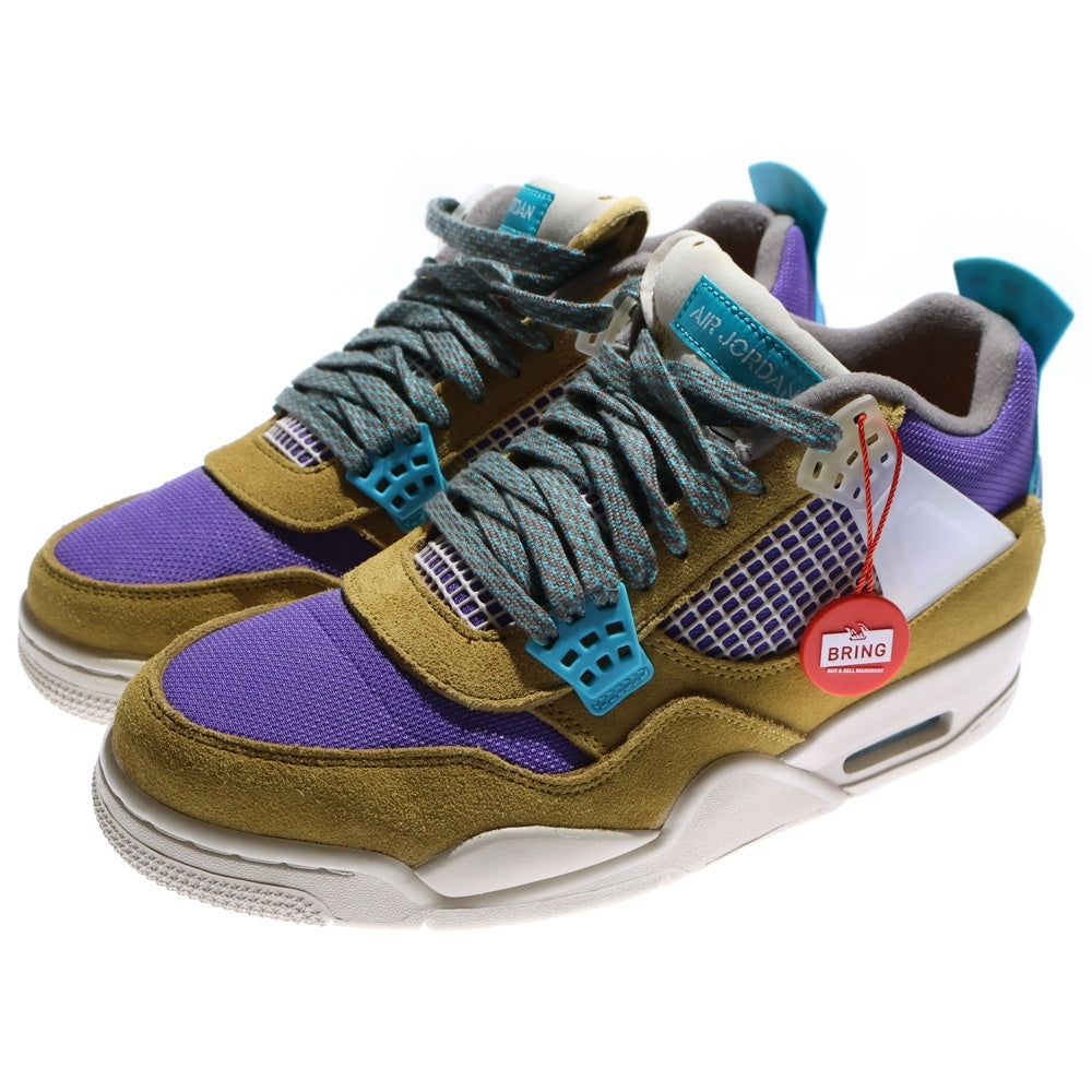 NIKE(ナイキ) ×UNION AIR JORDAN 4 RETRO SP DESERT MOSS エアジョーダン4 デザートモス ハイカットスニーカー マルチ US9.5/27.5cm DJ5718-300