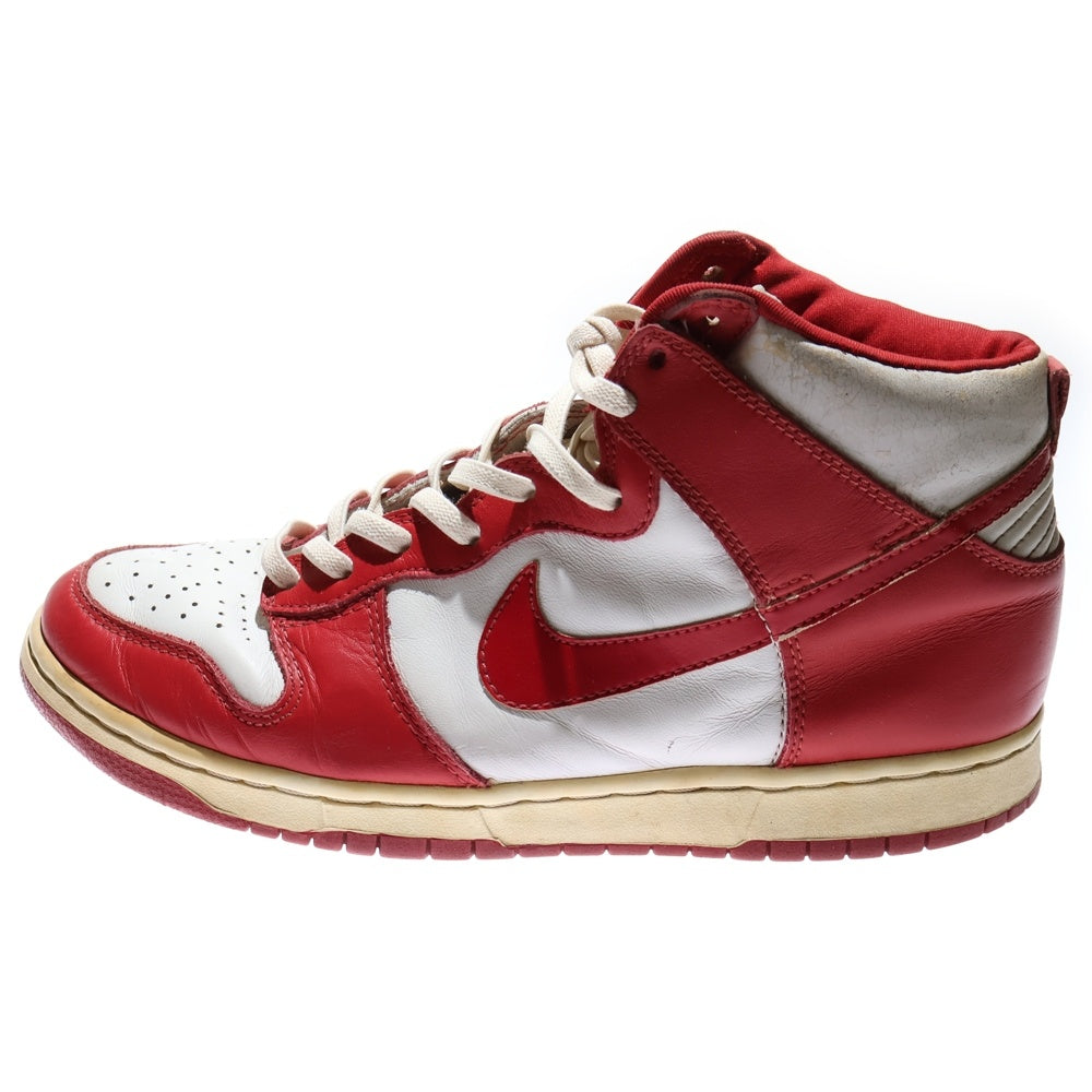 NIKE(ナイキ) 【観賞用 1999年製】 DUNK HIGH LE ダンク ハイカットスニーカー ホワイト/レッド US9/27cm 630335-161