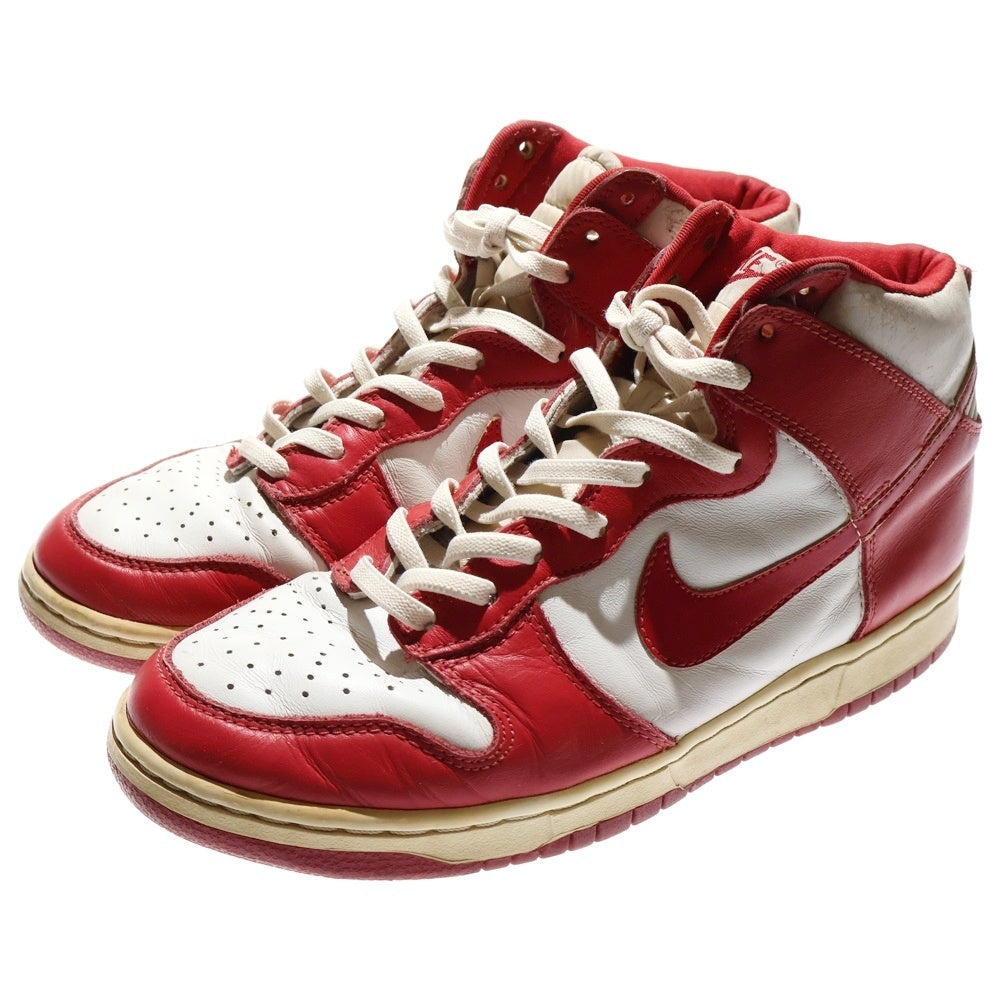 NIKE(ナイキ) 【観賞用 1999年製】 DUNK HIGH LE ダンク ハイカットスニーカー ホワイト/レッド US9/27cm 630335-161