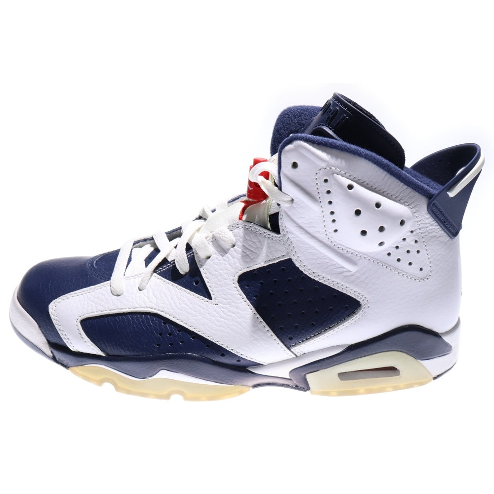 NIKE(ナイキ) 【観賞用 2012年製】 AIR JORDAN 6 OLYMPIC LONDON エアジョーダン オリンピックロンドン ハイカットスニーカー ホワイト/ネイビー US9.5/27.5cm 384664-130