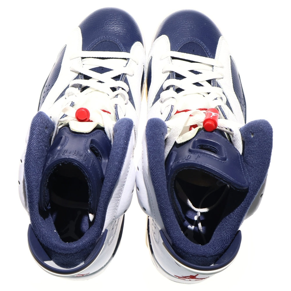 NIKE(ナイキ) 【観賞用 2012年製】 AIR JORDAN 6 OLYMPIC LONDON エアジョーダン オリンピックロンドン ハイカットスニーカー ホワイト/ネイビー US9.5/27.5cm 384664-130