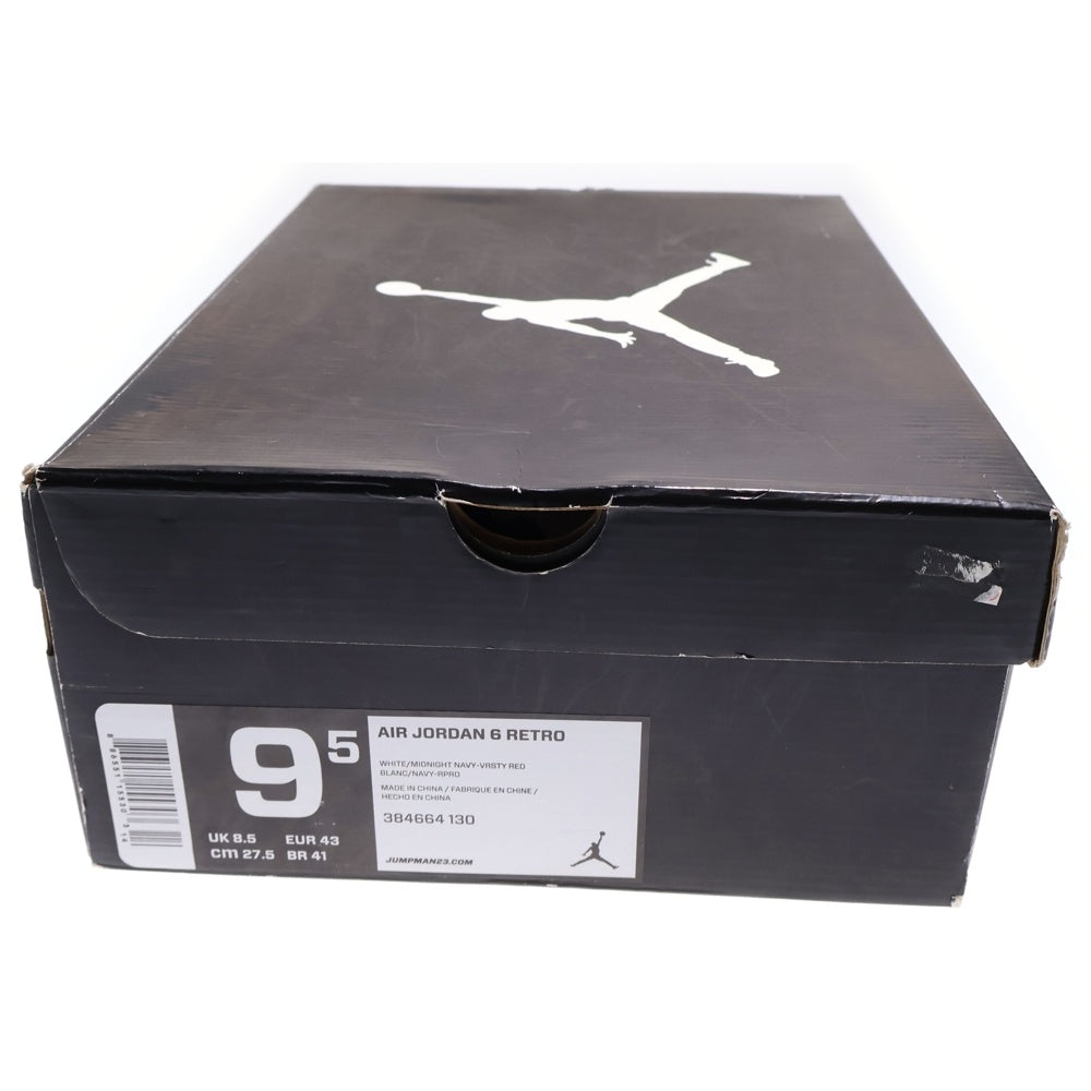 NIKE(ナイキ) 【観賞用 2012年製】 AIR JORDAN 6 OLYMPIC LONDON エアジョーダン オリンピックロンドン ハイカットスニーカー ホワイト/ネイビー US9.5/27.5cm 384664-130