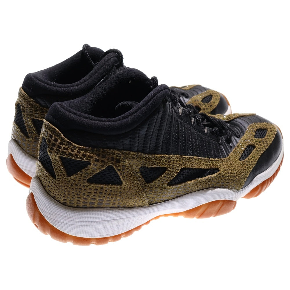 NIKE(ナイキ) 【観賞用 2015年製】 AIR JORDAN 11 RETRO LOW BLACK GREEN SNAKE GUM エアジョーダン 11 ロー スネークガム ローカットスニーカー US9/27cm 306008-013