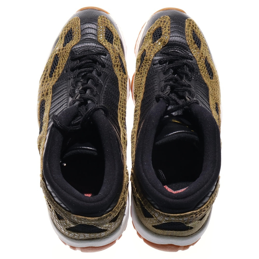 NIKE(ナイキ) 【観賞用 2015年製】 AIR JORDAN 11 RETRO LOW BLACK GREEN SNAKE GUM エアジョーダン 11 ロー スネークガム ローカットスニーカー US9/27cm 306008-013