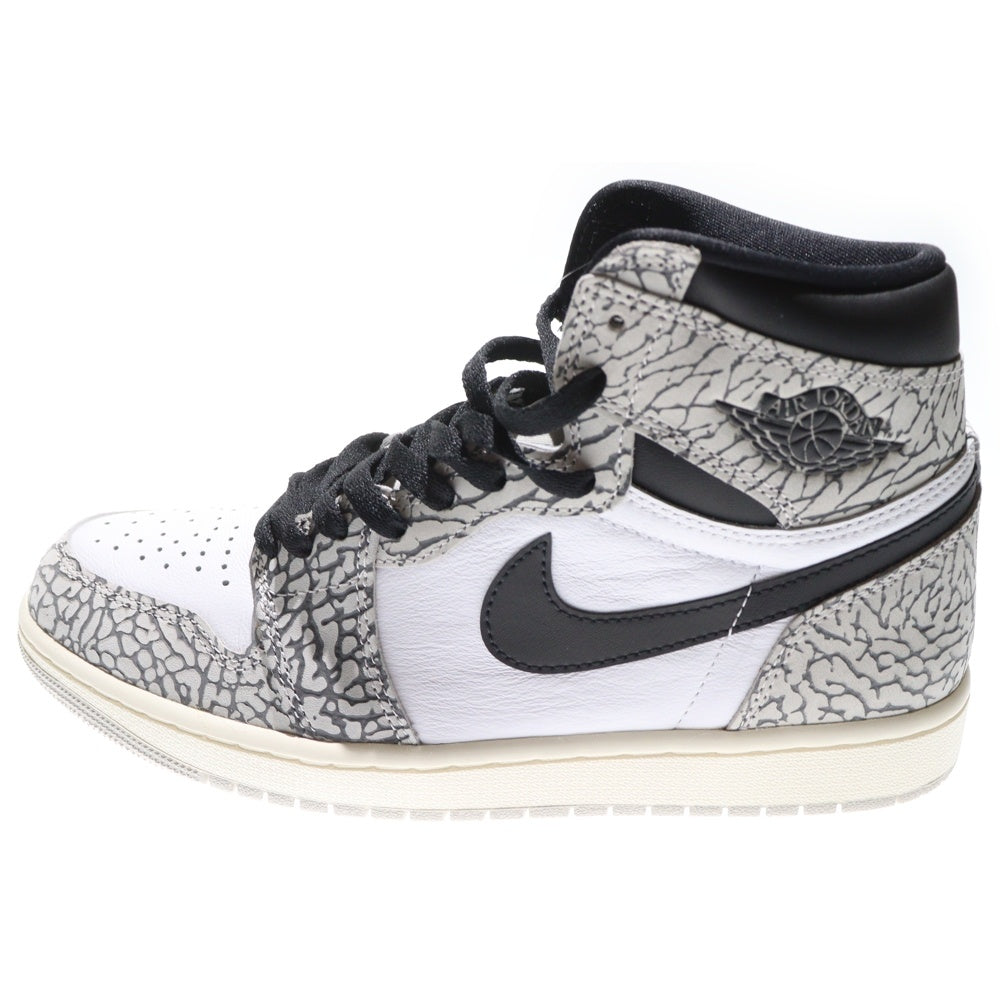 NIKE(ナイキ) AIR JORDAN 1 RETRO HIGH OG White Cement Safari エア ジョーダン 1 レトロ ハイカットスニーカー ホワイトセメント ホワイト/グレー US9.5/27.5cm DZ5485-052