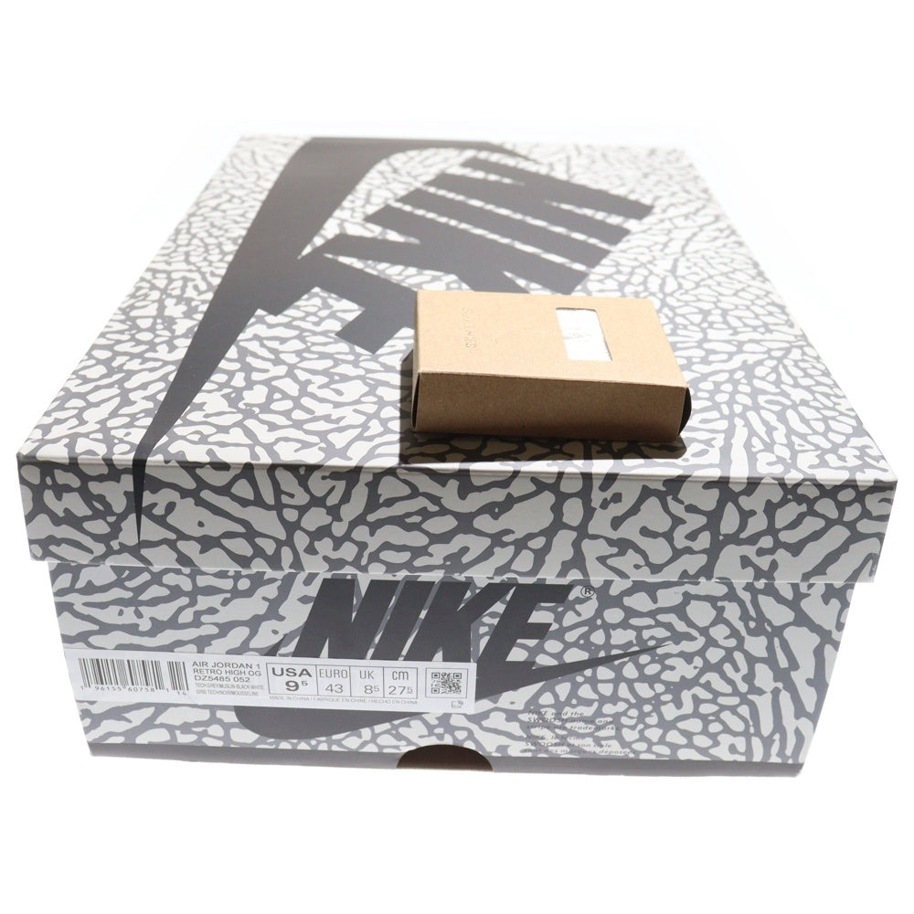 NIKE(ナイキ) AIR JORDAN 1 RETRO HIGH OG White Cement Safari エア ジョーダン 1 レトロ ハイカットスニーカー ホワイトセメント ホワイト/グレー US9.5/27.5cm DZ5485-052